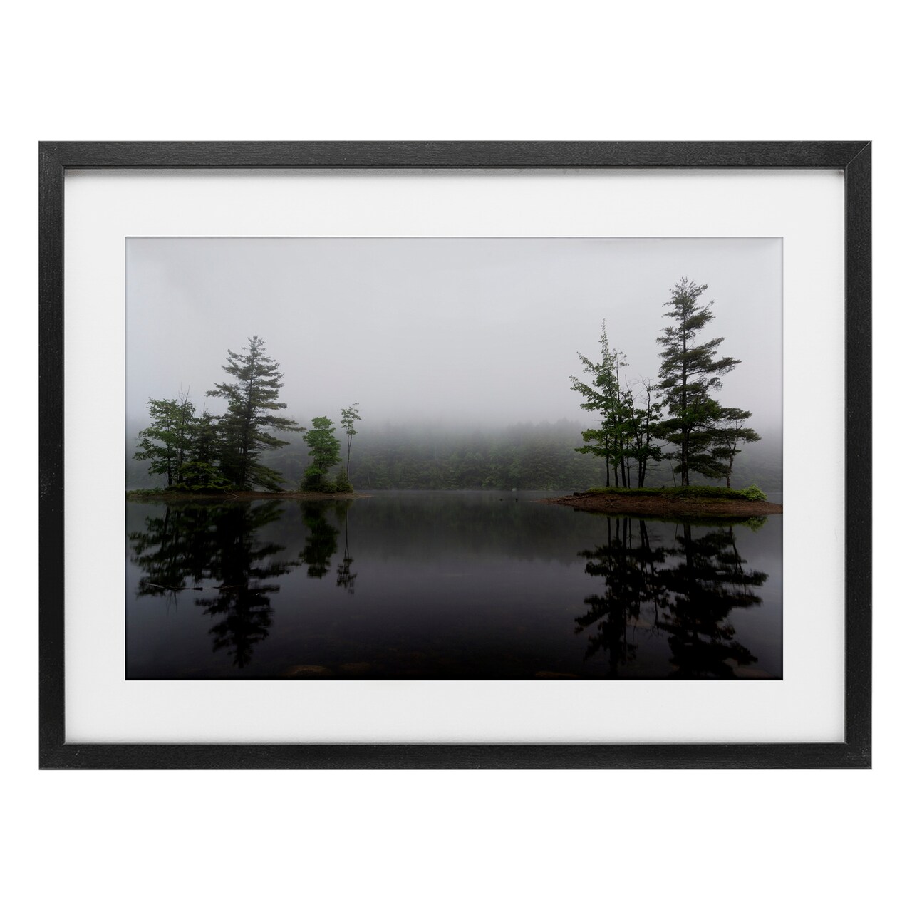 Stupell Industries Adirondack Lake Reflections Framed Print Under Glass, design by James Rodewald